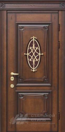 Дверь «Парадная дверь №396» c отделкой Массив дуба