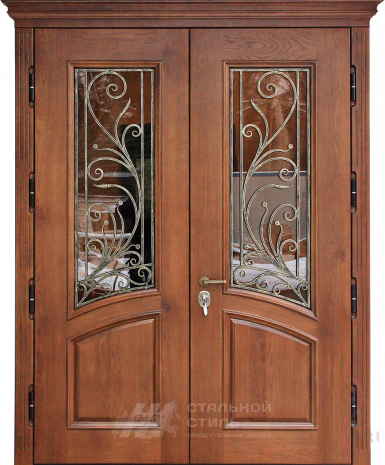 Дверь «Парадная дверь №330» c отделкой Массив дуба