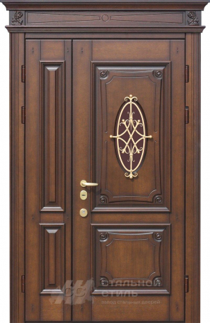Дверь «Парадная дверь №370» c отделкой Массив дуба