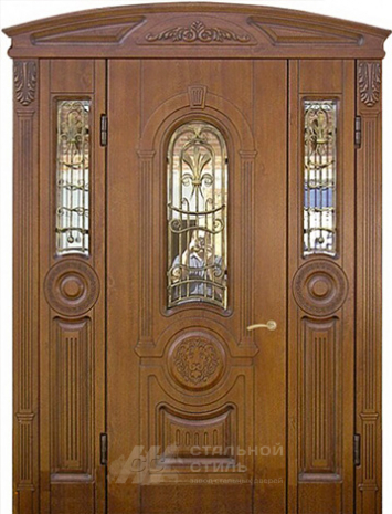 Дверь «Парадная дверь №91» c отделкой Массив дуба