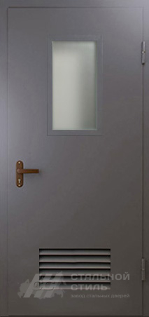 Дверь «Техническая дверь со стеклом №5» c отделкой Нитроэмаль