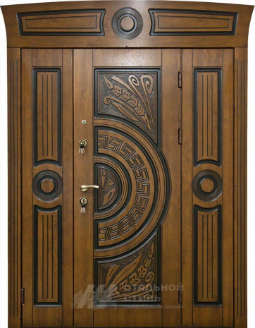 Дверь «Парадная дверь №340» c отделкой Массив дуба